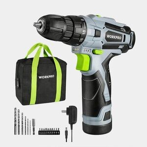 WORKPRO Cordless Drill Set with Accessories
